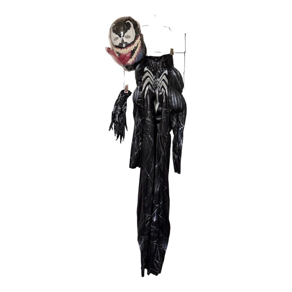 Marvel Venom Costume Child Large 12-14 Padded Jumpsuit Mask Gloves Complete - Picture 3 of 16